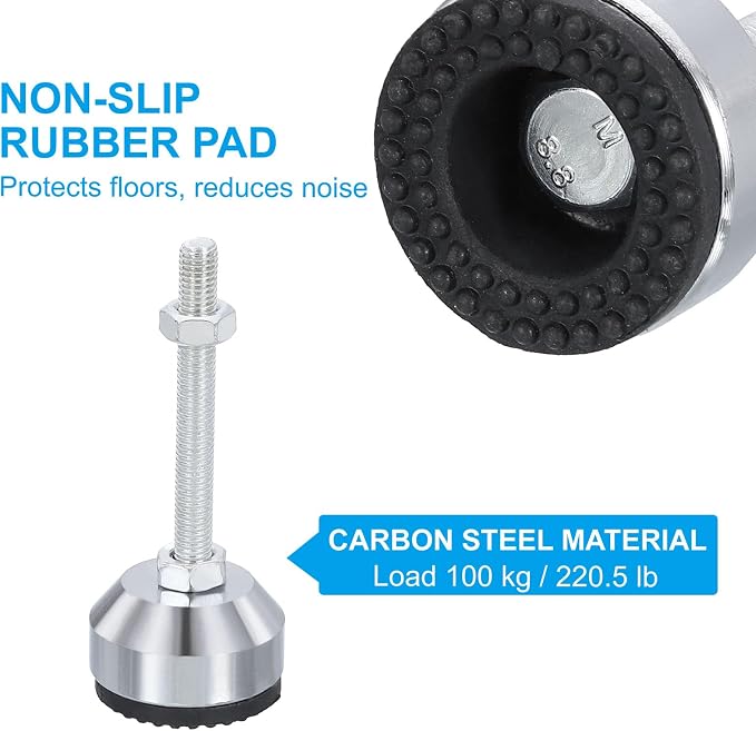 PATIKIL Furniture Leveling Feet 1.6" Dia Base M8 Thread - Image 3