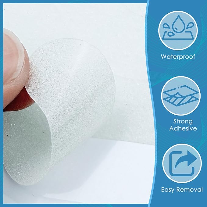 S&X 24 Pcs Anti Slip Shower Stickers, Invisible Clear High Traction Bathtub - Image 5