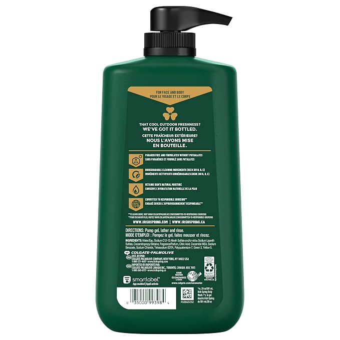 Irish Spring Men's Body Wash Pump, Original Clean Body Wash - Image 11