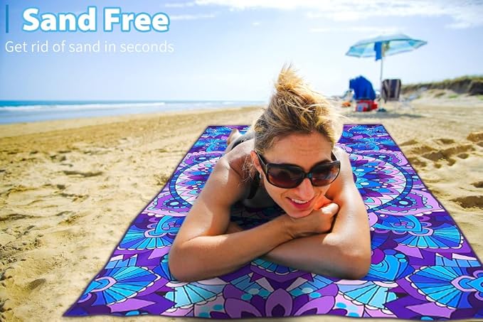 4 Pack Microfiber Thin Lightweight Beach Towel Oversized 71x32 Extra Large Sand - Image 4