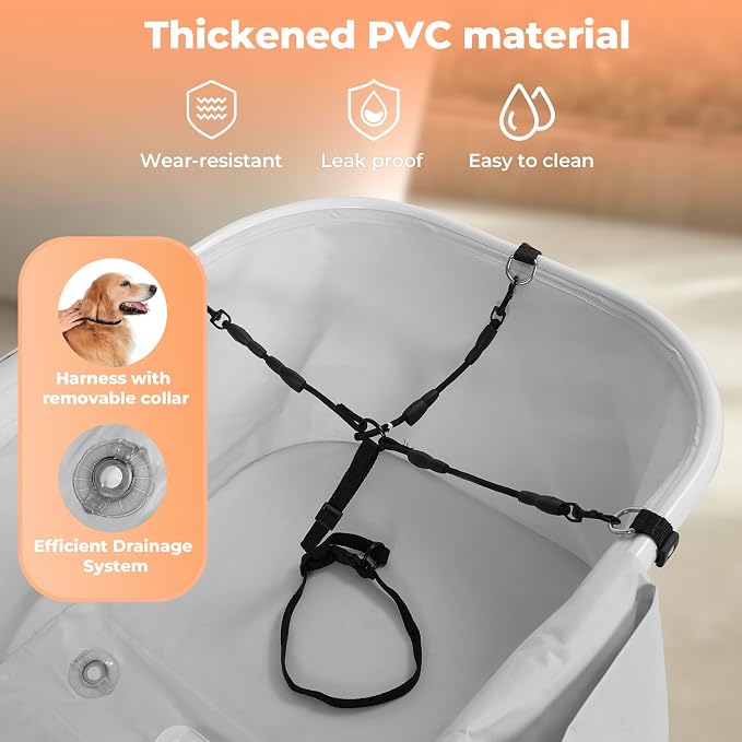 Portable Dog Bathtub, 5 Height Adjustable Dog Washing Station - Image 5