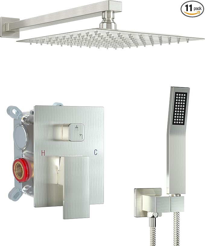 10 Inch Shower Faucet Set, Rainfall Shower System by ShiureBathUS