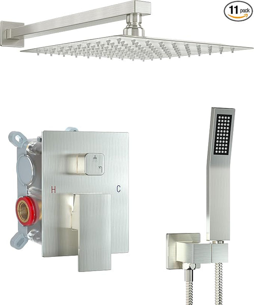 10 Inch Shower Faucet Set, Rainfall Shower System by ShiureBathUS