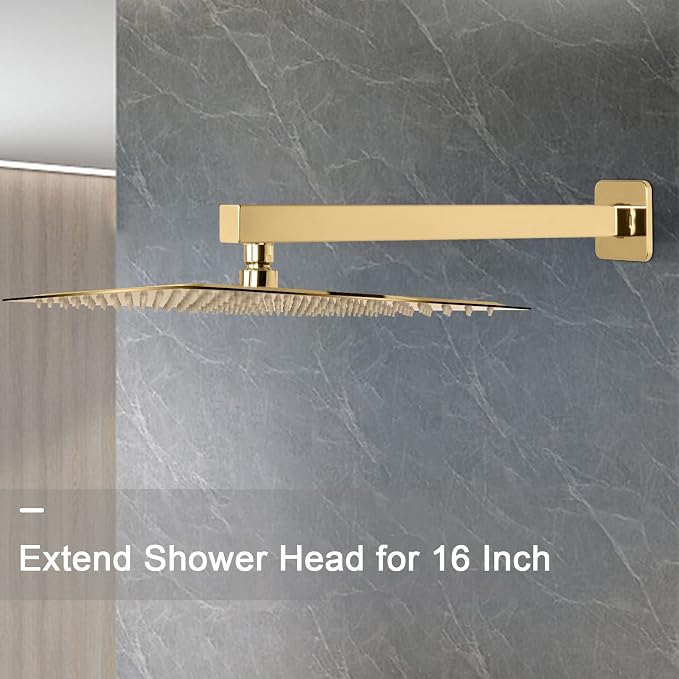 HarJue Shower Arm, Rain Shower Head Extension Extender, - Image 4