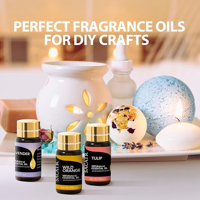 SACATR 50 Pcs Natural Essential Oil Set -Essential Oils Gift Set - Image 5