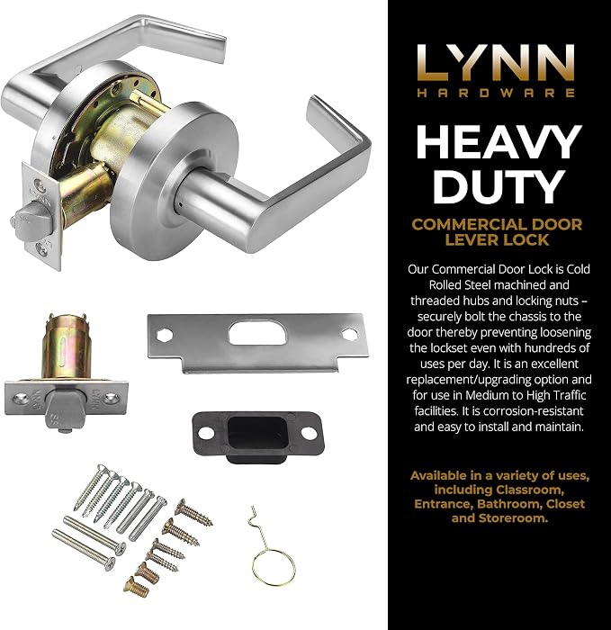 LYNN HARDWARE Commercial Door Lever Lock - Image 2