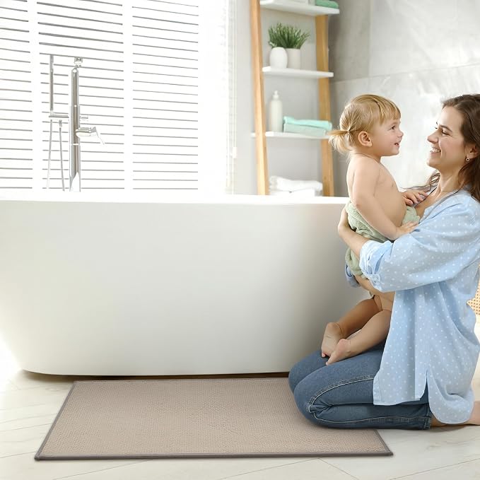 GRANNY SAYS Khaki Bathroom Rugs, Soft Chenille Bathroom Mat, Absorbent Bath - Image 7