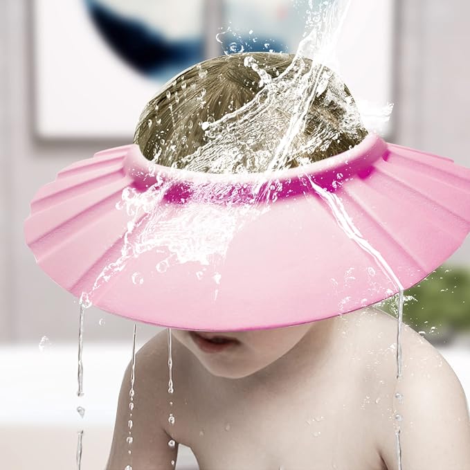 Baby Shower Cap Soft Adjustable Baby Bath Head Cap Visor - Image 6