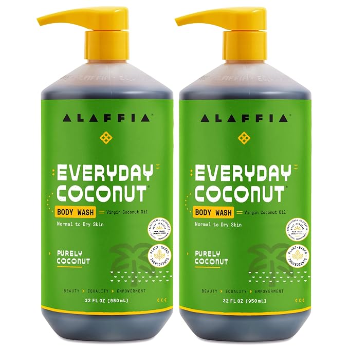 Alaffia Body Wash, Everyday Coconut, Vegan & Cruelty-Free, 32 Oz Ea by Alaffia