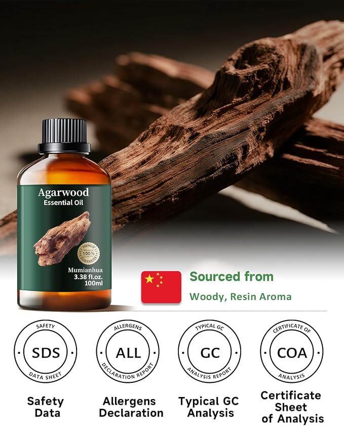 Agarwood Essential Oil, Mumianhua Natural Aromatherapy Agarwood Oil - Image 5