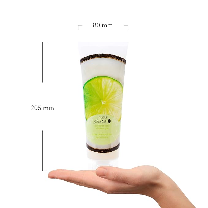 100% PURE Coconut Lime Shower Gel Natural Foaming & Hydrating Body Wash - Image 8