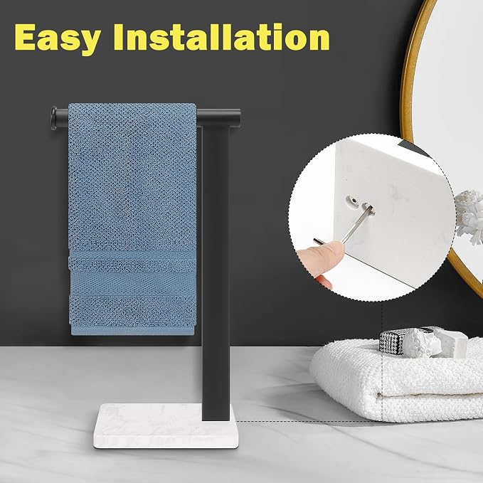 Stainless Steel L-Shaped Hand Towel Holder, SUS304 Bathroom Towel Rack - Image 7