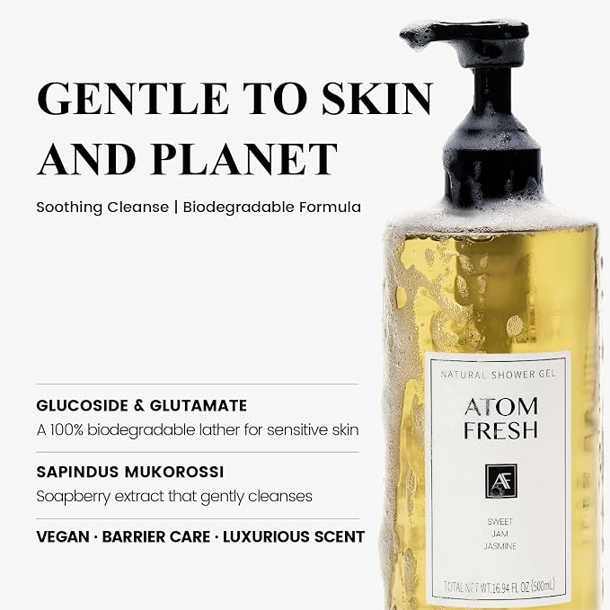 Atom Fresh Fine Fragrance Body Wash – Sweet Jam Jasmine Scent | Gentle - Image 4