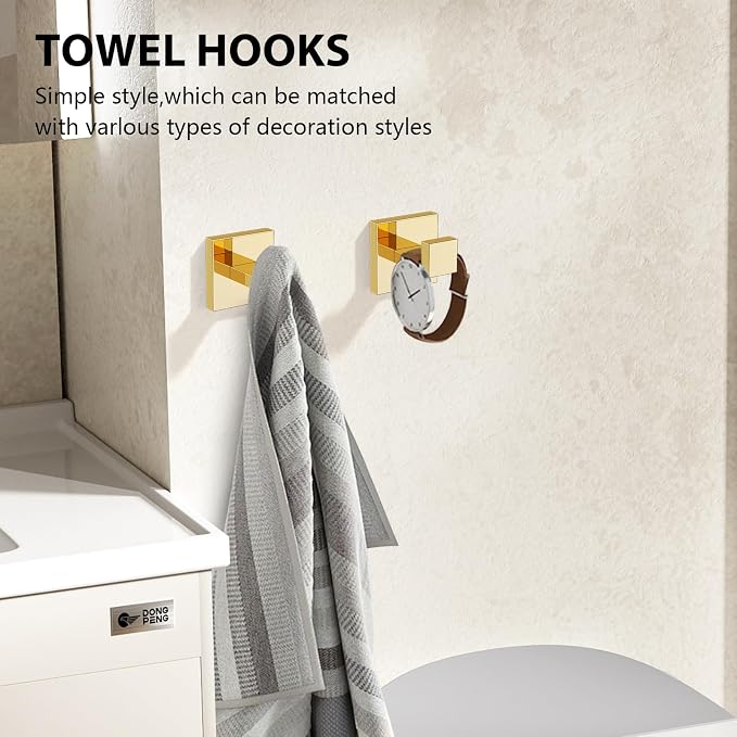 YACVCL 5-Piece Bathroom Hardware Accessories Set 23.6 inch Towel Bar Set Modern - Image 4