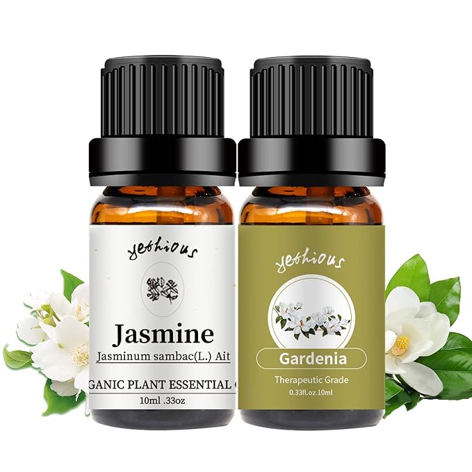 yethious Jasmine Gardenia Essential Oil Set 100% Pure Gardenia Fragance Oil by yethious