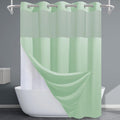 Mint Green No Hook Shower Curtain by EUTXL