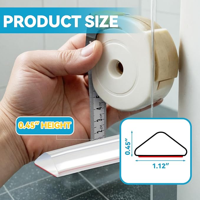 98'' Collapsible Shower Threshold Water Dam Shower Barrier Keeps Water Inside - Image 6