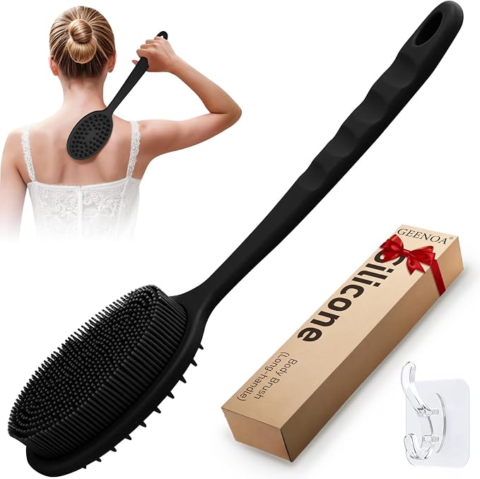 Silicone Back Scrubber for Shower, Soft Silicone Loofah by GEENOA