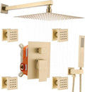 Enga Brushed Gold Rain Shower System by Enga