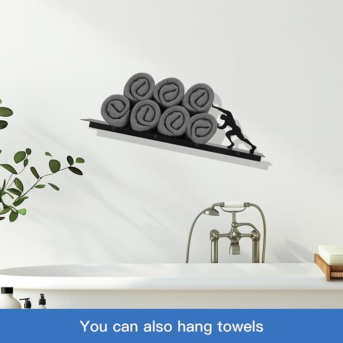 Multifunctional Wall-Mounted Toilet Paper Holder Shelf – Heavy-Duty Metal - Image 4