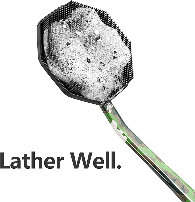iTokGoK® Platinum Camo Green Pattern Silicone Back Scrubber - Image 4