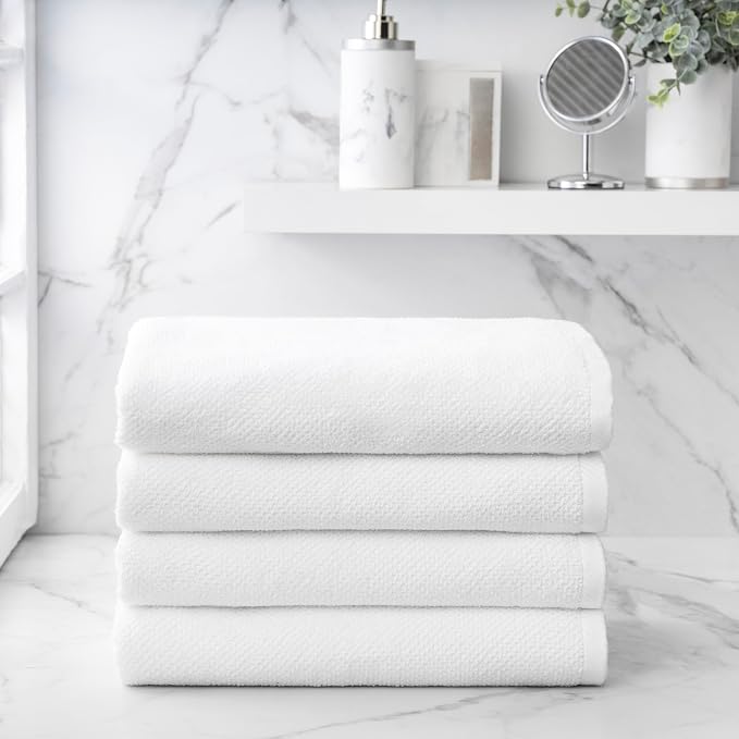 Welhome Franklin 100% Cotton Popcorn Textured Towel Set - Image 3