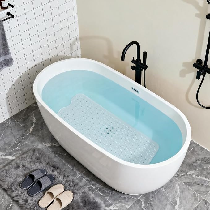Anti-Slip Bathtub Shower mat, 39.3×15.7 inch（Approximately 100 × 40cm） Soft - Image 4
