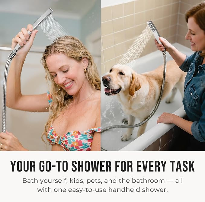 G-Promise All Metal 8 Inch Dual Square Shower Head - Image 4