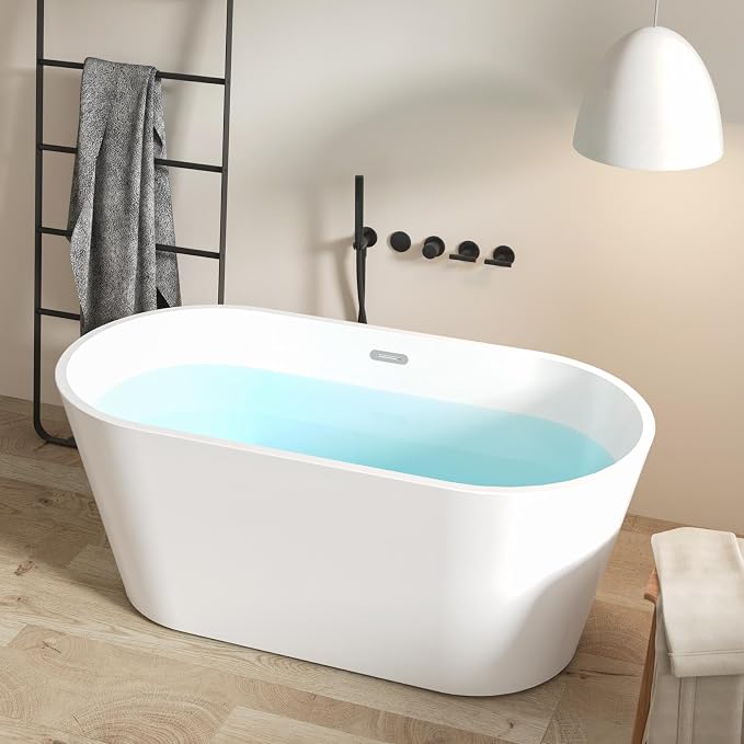 FerdY 59" Shangri-La Elite, Acrylic Freestanding Bathtub, Modern & Contemporary - Image 2