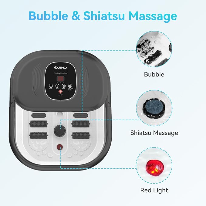 Foot Spa Bath Massager with Heat, Collapsible Foot Massager Spa Soaking Tub - Image 5