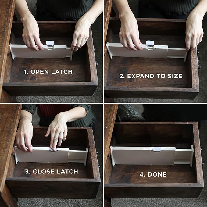 6 Drawer Organizer and Dividers, Organize Silverware and Utensils in Home - Image 3