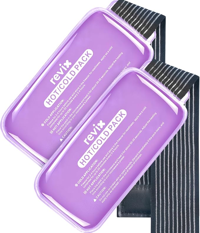 REVIX Ice Packs for Injuries Reusable, 2 Packs Hot & Cold Gel Ice Packs by Feelbetterlivebetter
