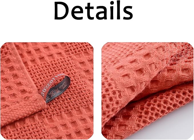 Waffle Weave Cotton Washing Cloth Ultra Soft and Absorbent Washcloths - Image 3