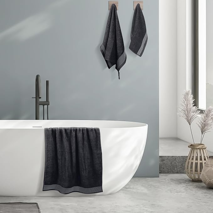 Belizzi Home Ultra Soft 3 Pack Cotton Towel Set, Contains a Bath Towel 28x55 - Image 4