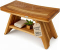 EcoDecors 30 Inch Serenity Teak Shower Bench – Waterproof Bathroom Seat by EcoDecors