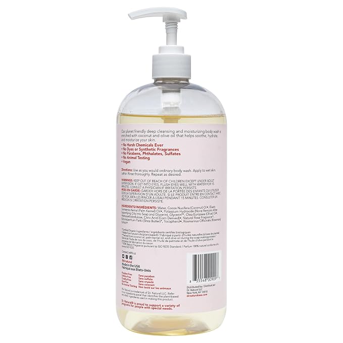 Dr. Natural Invigorating Rosewater Body Wash - Image 8