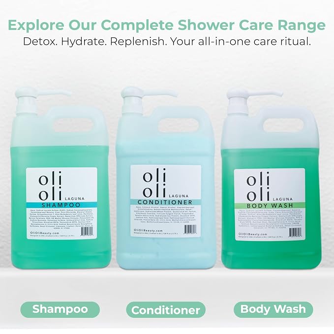 OLIOLI Revitalizing Body Wash 128oz Refill | Detoxifying Aloe Vera Body Wash - Image 4