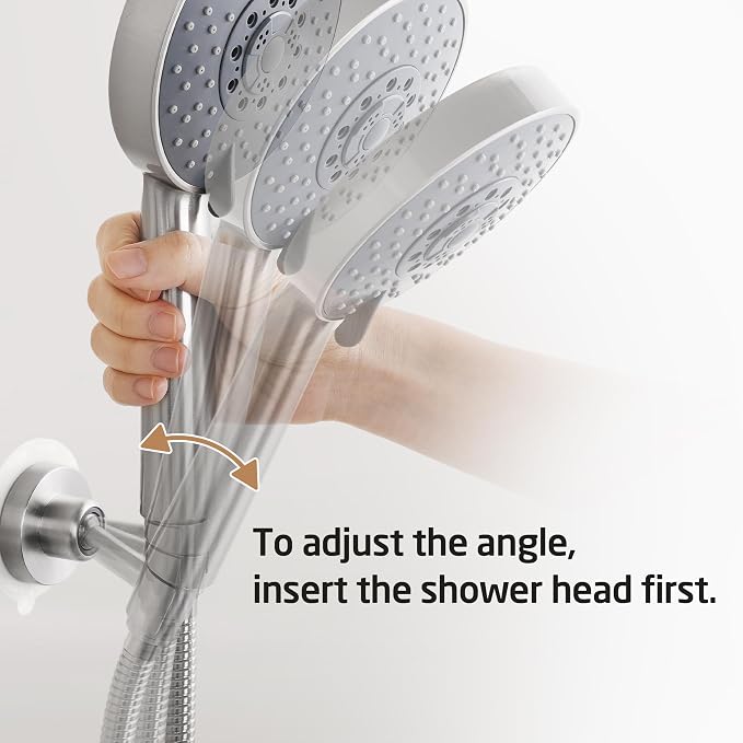 KES Shower Head Holder Wall Mount, 18/8 Stainless Steel Adjustable Handheld - Image 3