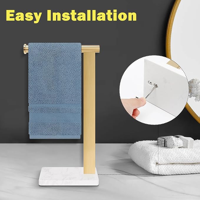 Stainless Steel L-Shaped Hand Towel Holder, SUS304 Bathroom Towel Rack - Image 7