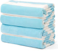 Touchat 4 Pack Cabana Stripe 250GSM Polyester Lightweight Quick-Dry Beach Towel by TOUCHAT