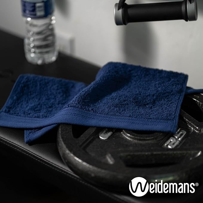 100% Cotton Washcloths Set 13” x 13” | Navy Blue Towels | Set of 6 Ultra Soft - Image 8