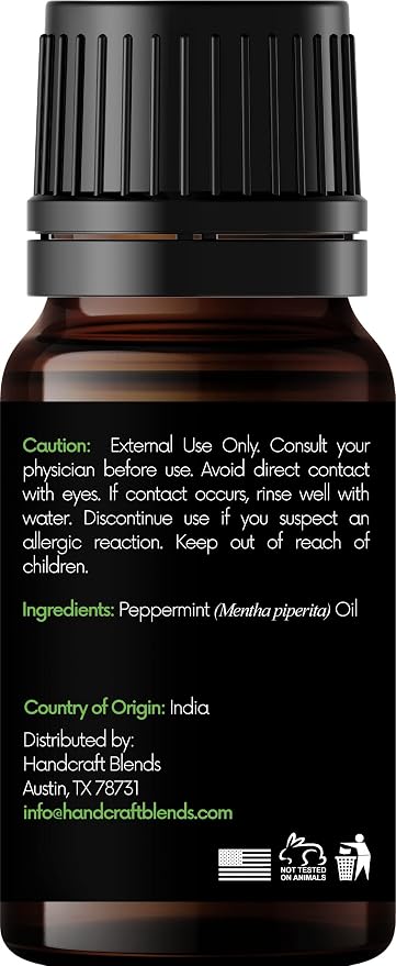 Handcraft Blends Peppermint Essential Oil – 0.33 Fl Oz – 100% Pure and Natural - Image 2