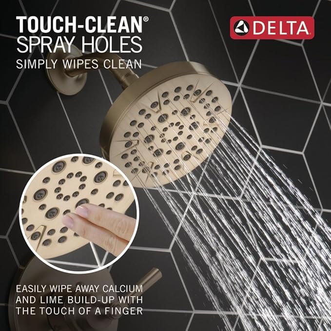 Delta Faucet Saylor 14 Series Gold Tub and Shower Faucet Combo, Bathtub and - Image 6
