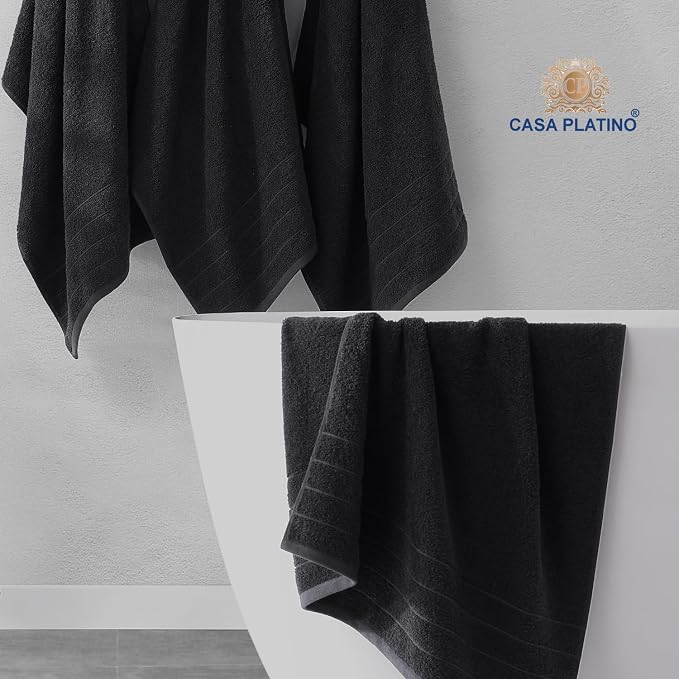 Casa Platino 100% Mercerized Cotton Luxury Bathroom Towels Set - Image 7