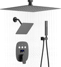 Shower Faucet Set Matte Black Shower System, Push Button Shower Faucet by KATAIS