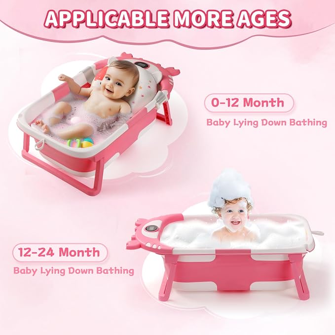 Baby Bathtub, Collapsible Baby Bath Tub - Image 2