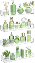 4PCS Acrylic Floating Shelves for Wall, Bathroom Shelf by Unknown