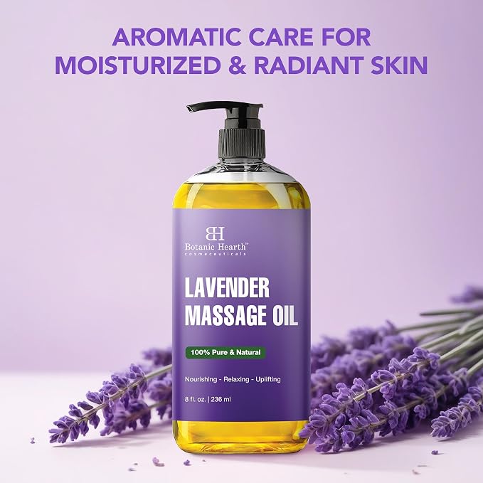 Lavender Massage Oil with Pure Lavender Oil Skin Tightening Massage Oil - Image 2