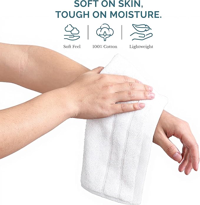 Casa Platino 100% Cotton Washcloths 12 Pack - Image 4