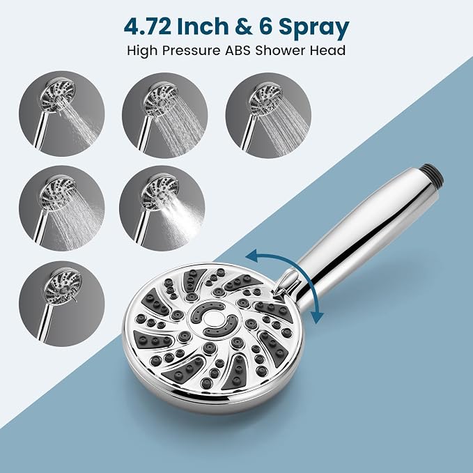 gotonovo Bathroom Shower Head Kit High Pressure Combo System Shower Faucet 6 - Image 4